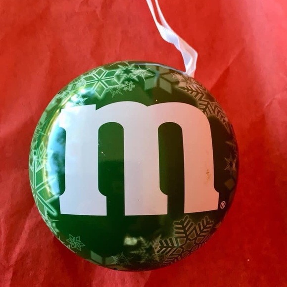 M&M Mars Green Metal Christmas Tree Ornament - Picture 1 of 6